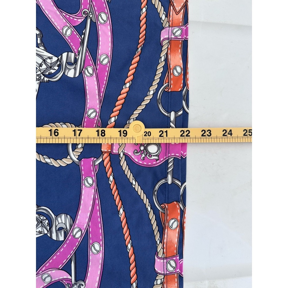 J.McLaughlin Signature Catalina Cloth Equestrian Rope Belt Shirt Royal Blue Smal - Picture 8 of 10